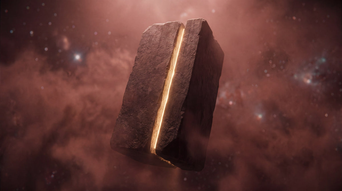 Cosmic Monolith Stone Wall Art - Mystic Light