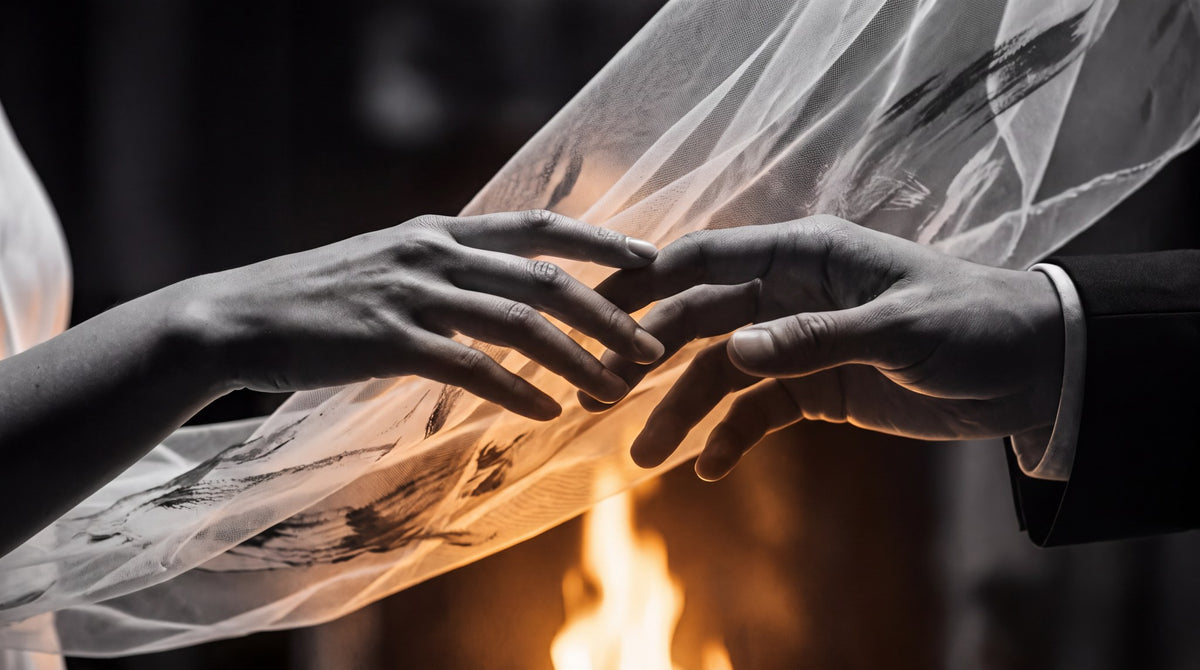Embers and Veil Poetic Romance Art