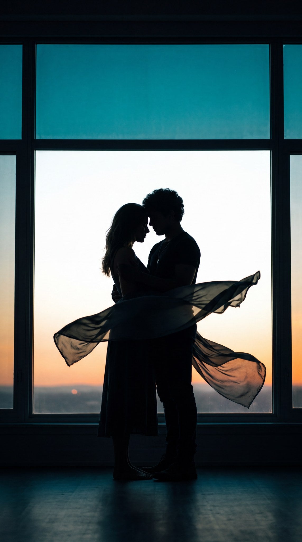 Twilight Embrace Silhouette Fine Art Print
