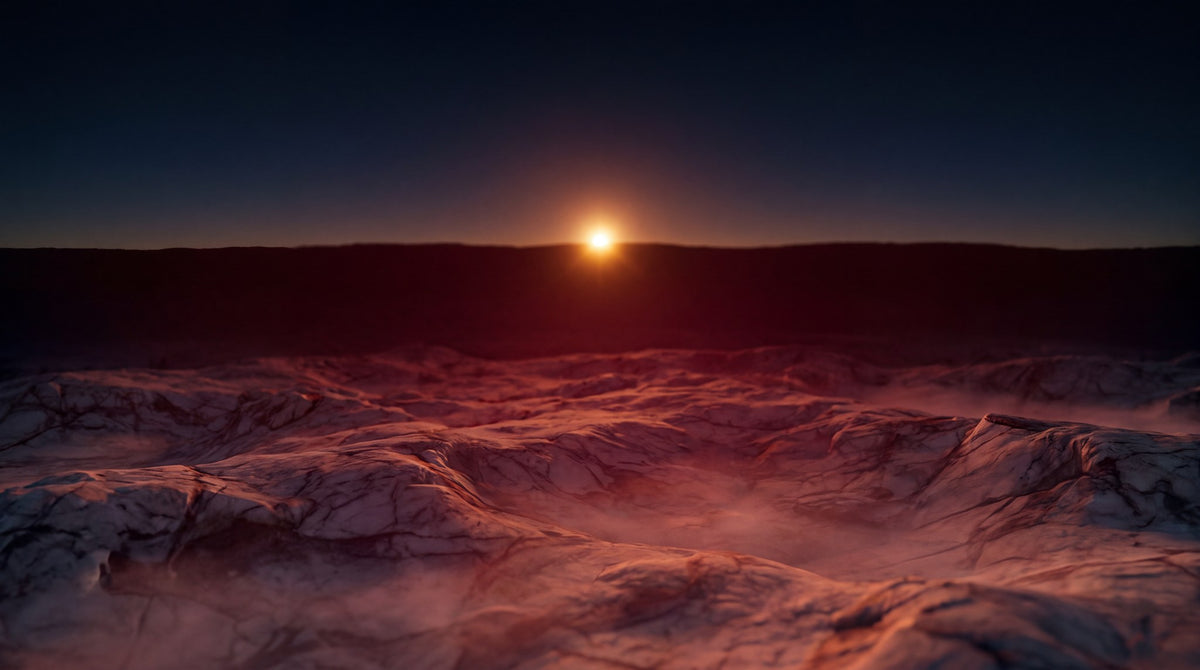 Martian Dawn Abstract Horizon Artwork