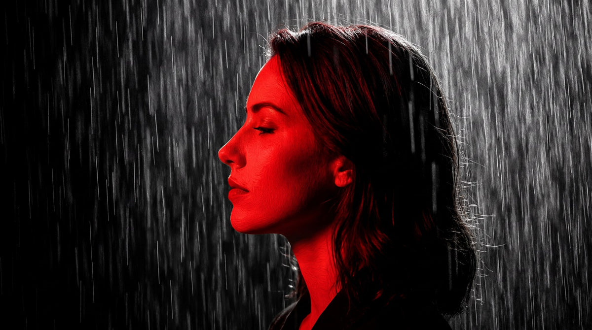 Crimson Rain Portrait Wall Art