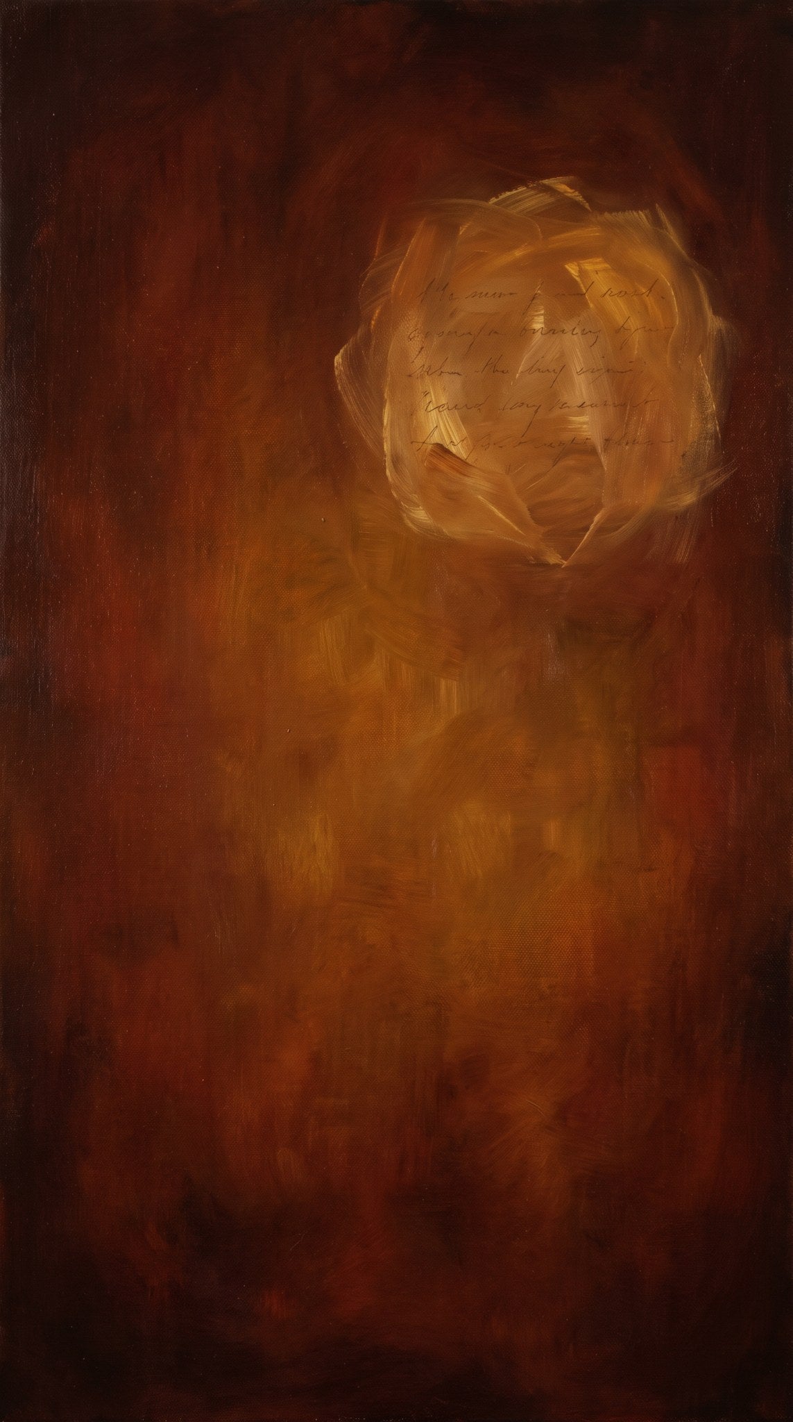 Amber Script Abstract Art Print