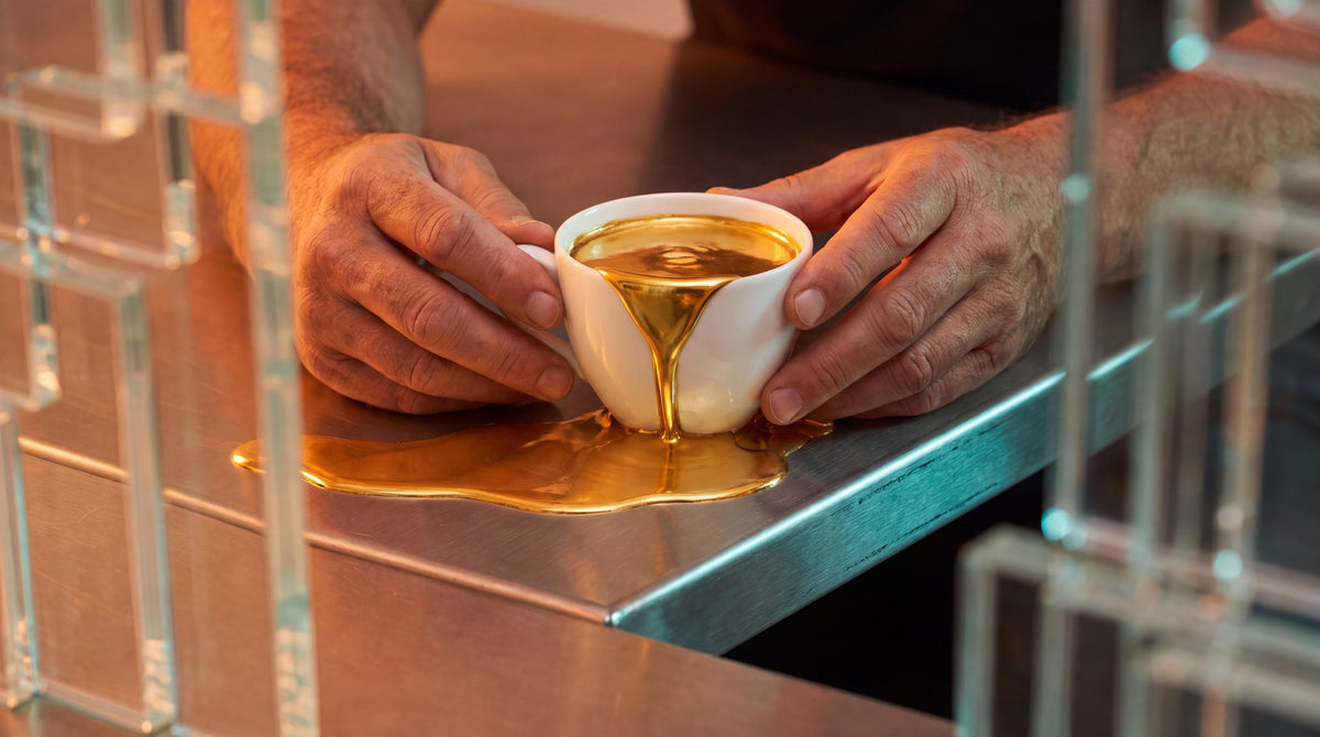 Liquid Gold Espresso - Moody Alchemy Art