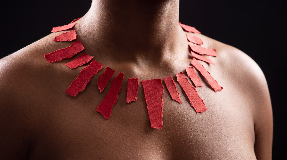 Crimson Fringe Editorial Modern Wall Art