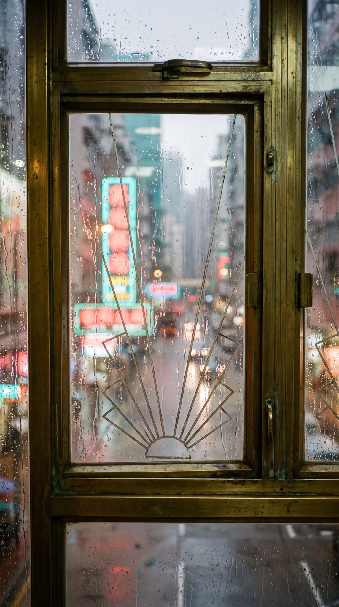 Threshold Visions Rainy City Window