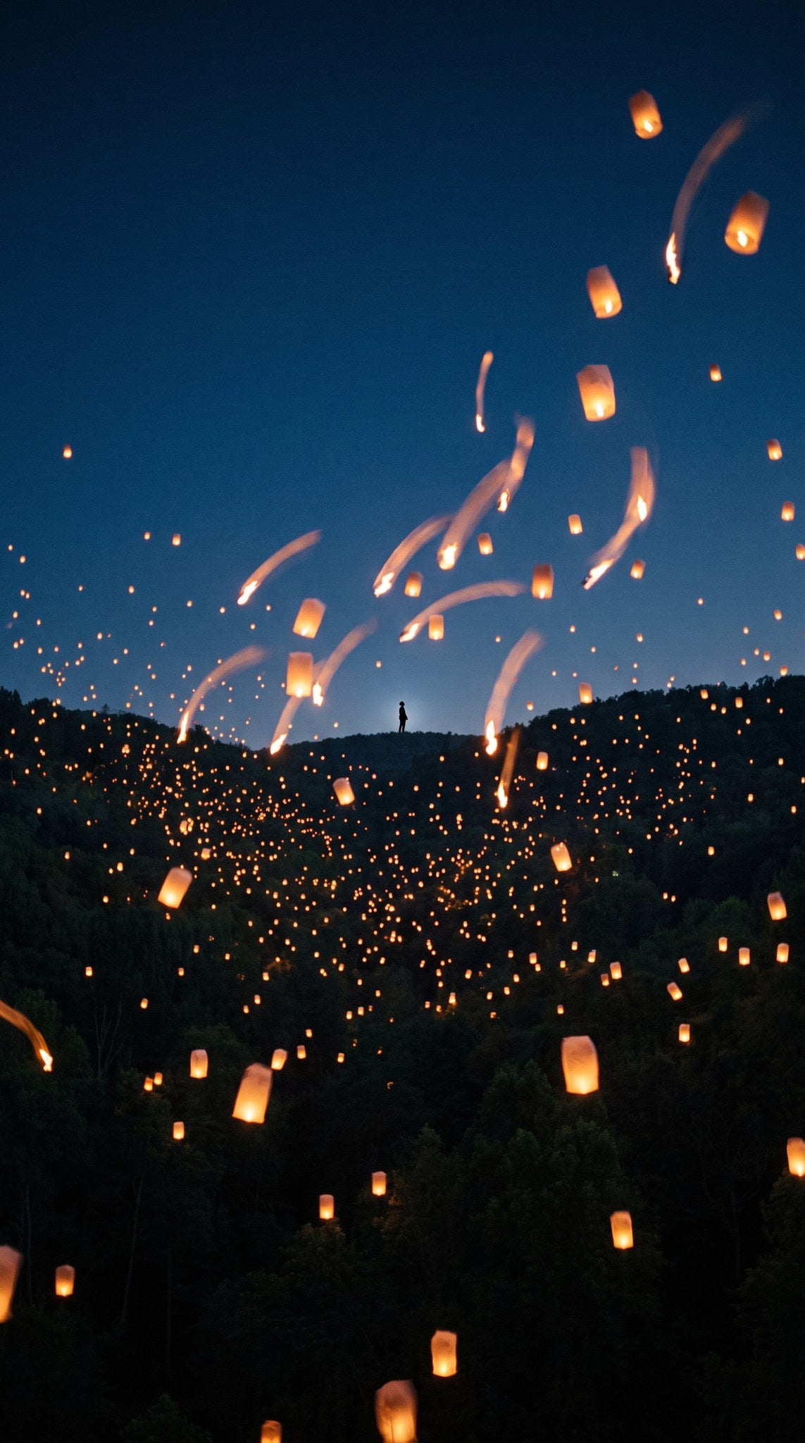 Midnight Lantern Glow Wall Art