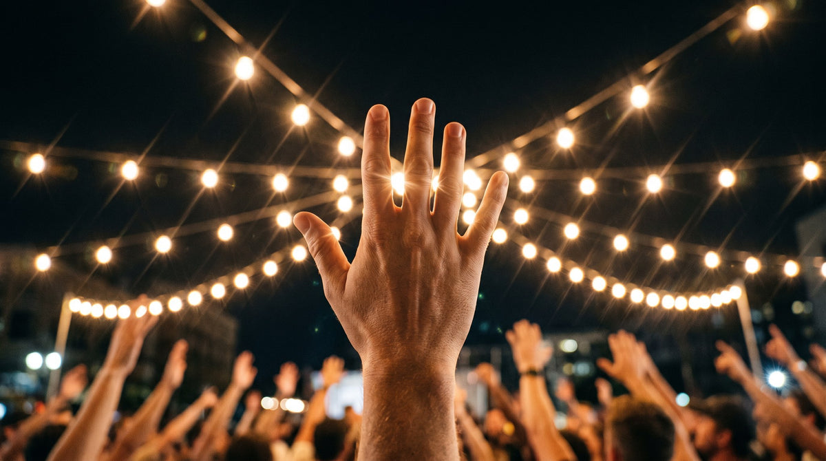 Golden Festival Lights Hand Celebration