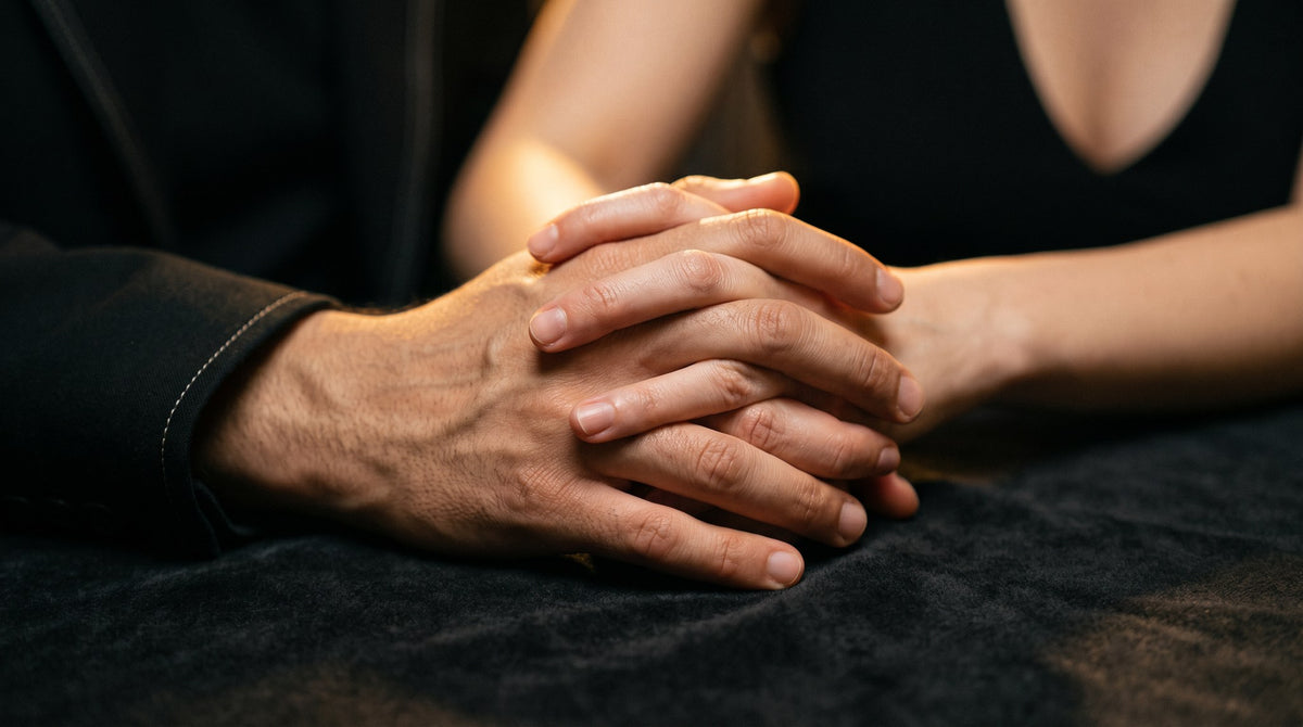 Intertwined Hands Dark Academia Fine Art