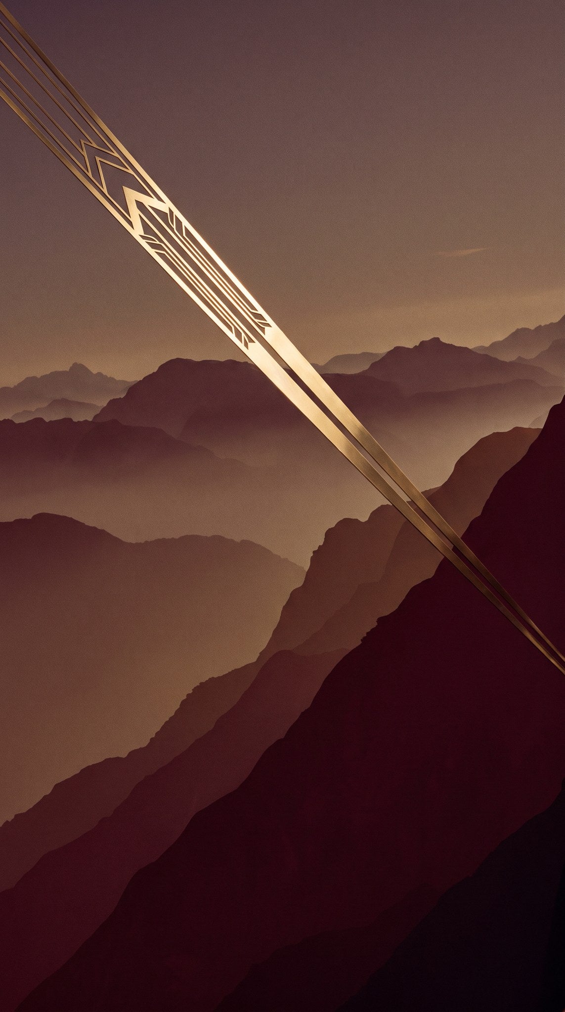 Art Deco Mountain Horizon Wall Art
