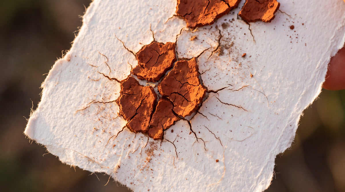 Terracotta Fractures Abstract Art