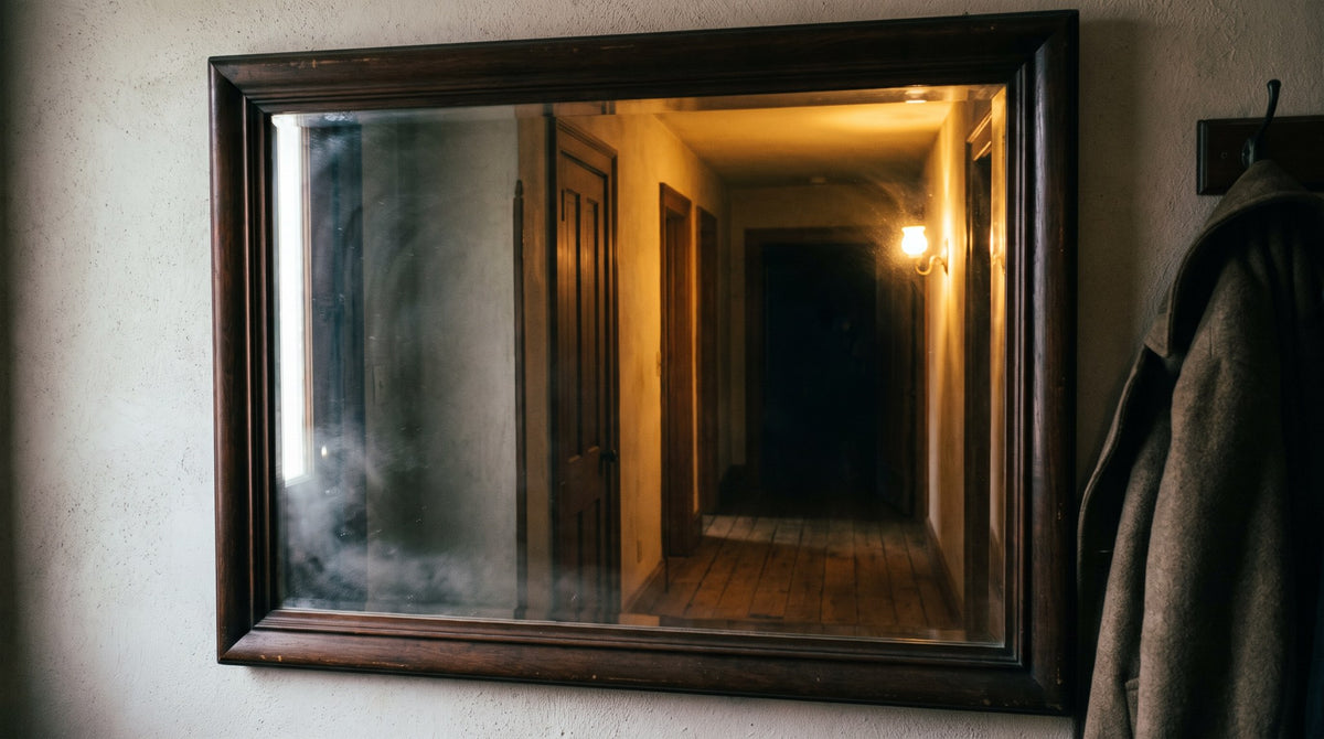 Moody Hallway Mirror Art - Nocturne Reflections
