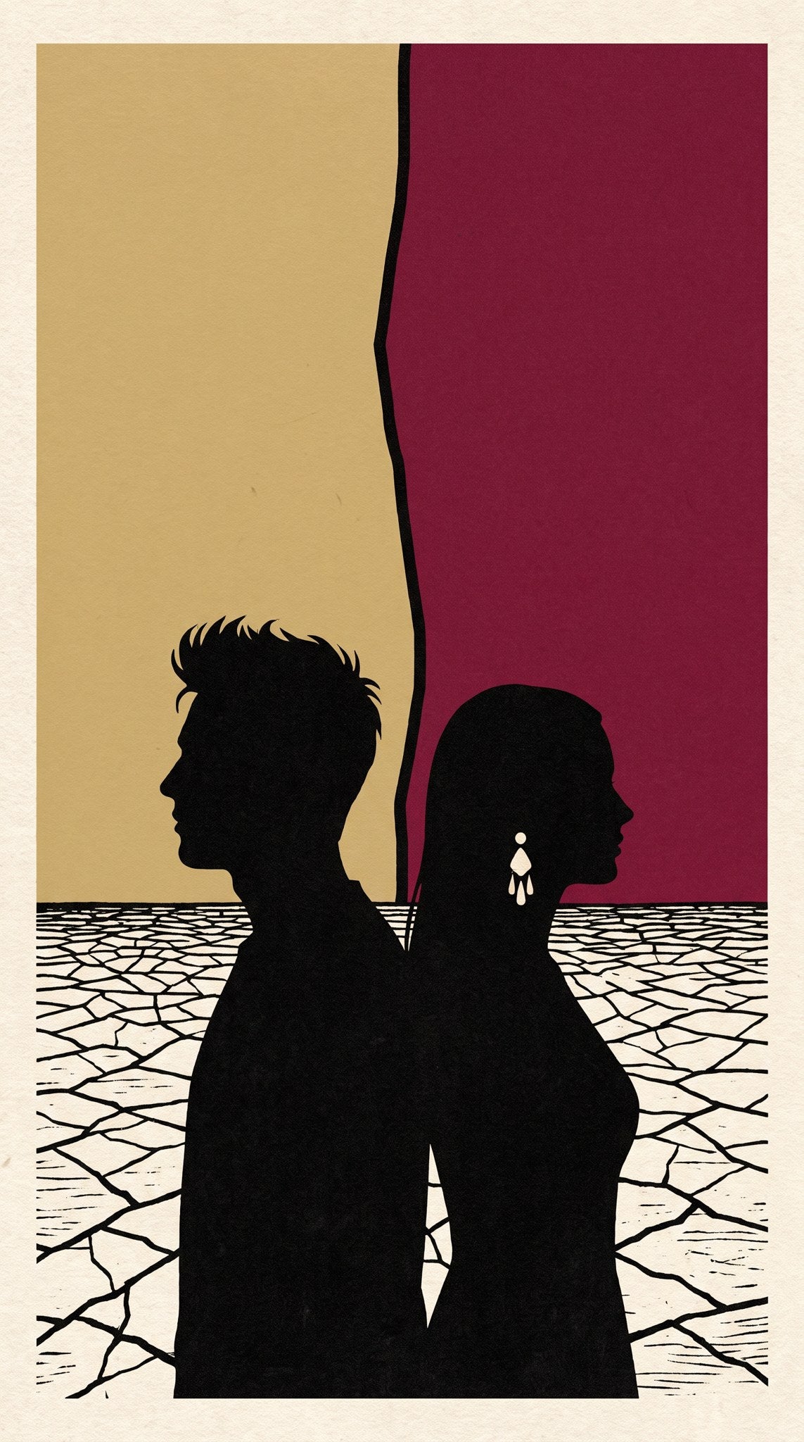 Divided Horizons Silhouette Art