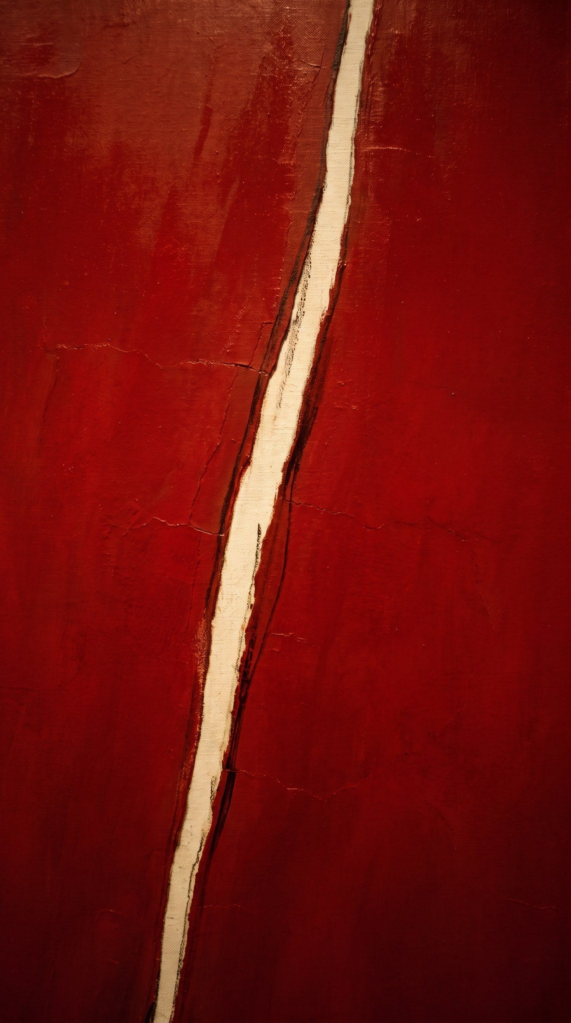 Crimson Divide Minimalist Canvas Art