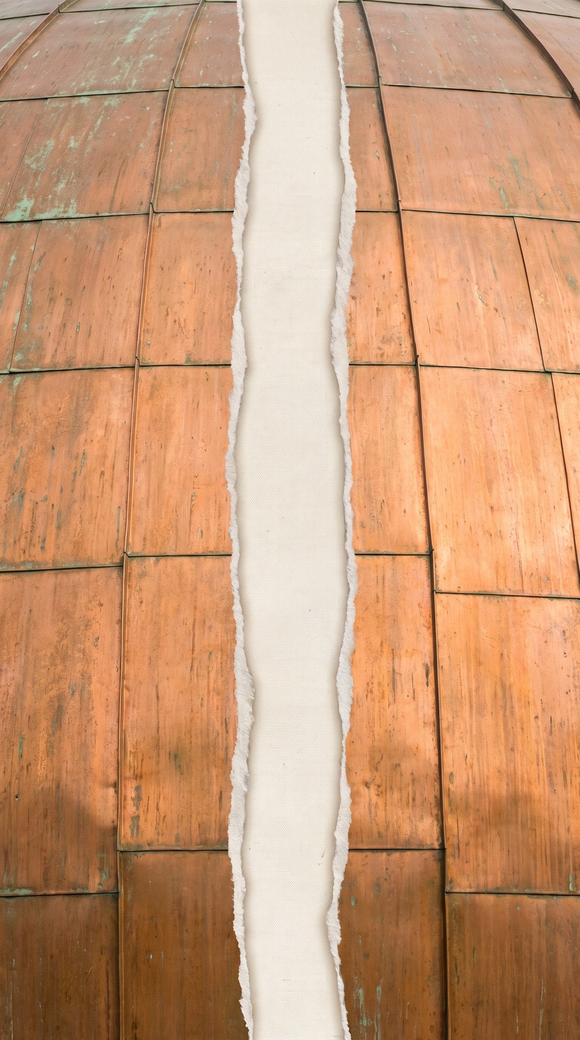 Oxidized Copper Architectural Canvas Art