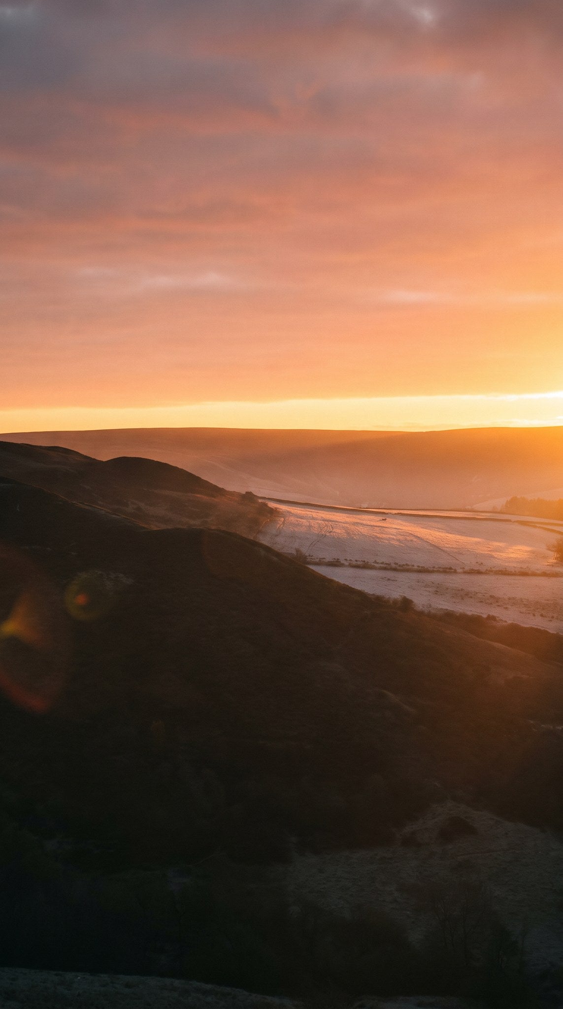 Golden Ridge Horizon Art - Sunset Glow
