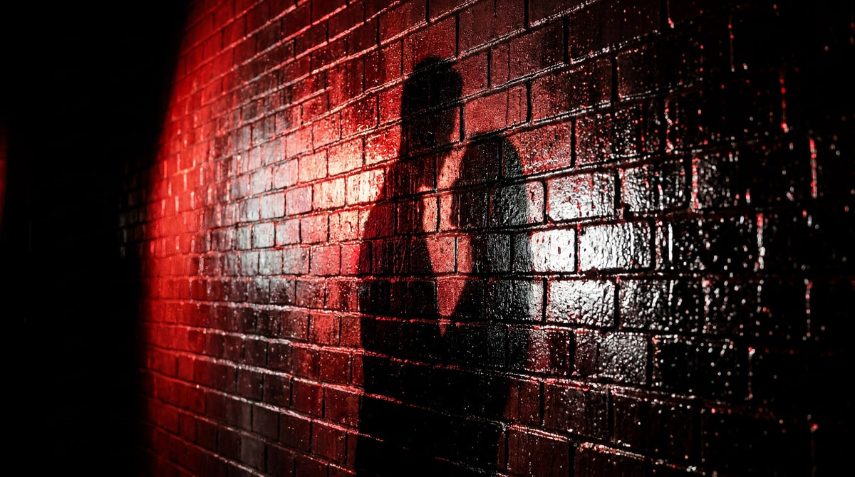 Crimson Silhouette - Urban Shadows Art