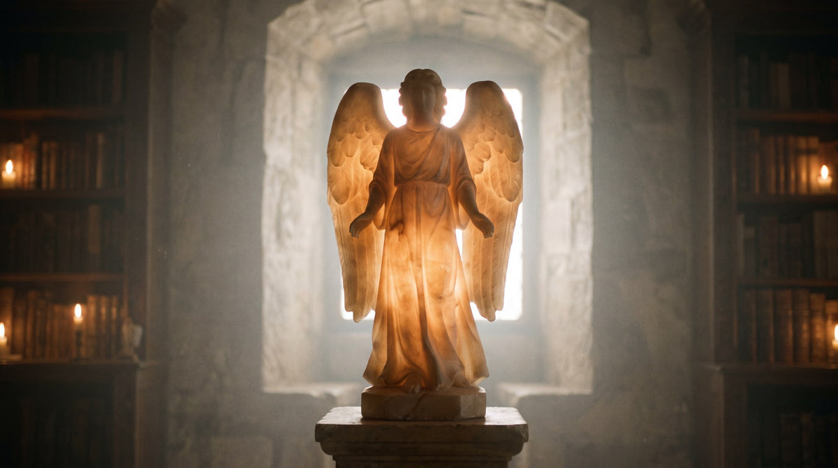 Luminous Marble Angel Sanctuary Art