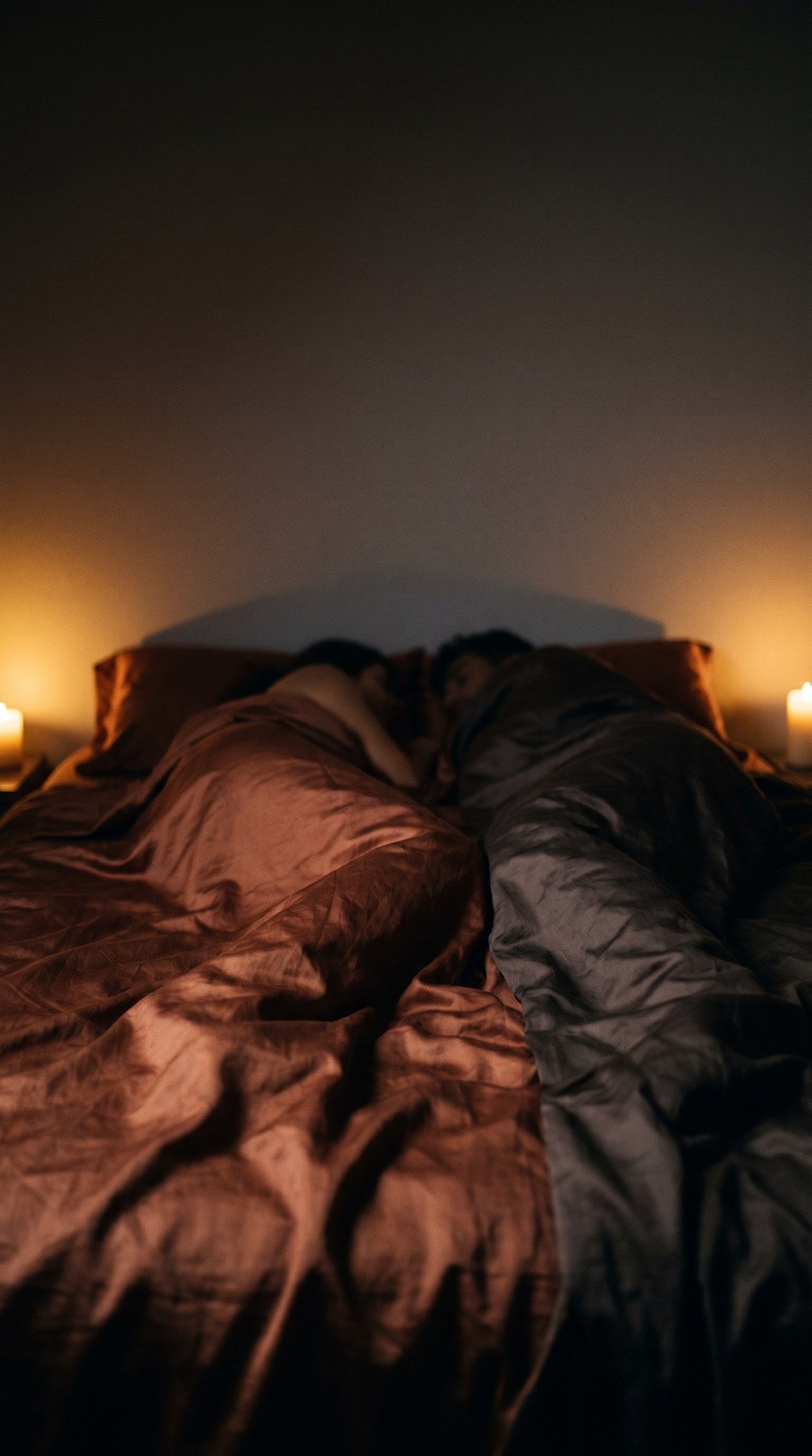 Quiet Sanctuary Candlelit Bed Scene