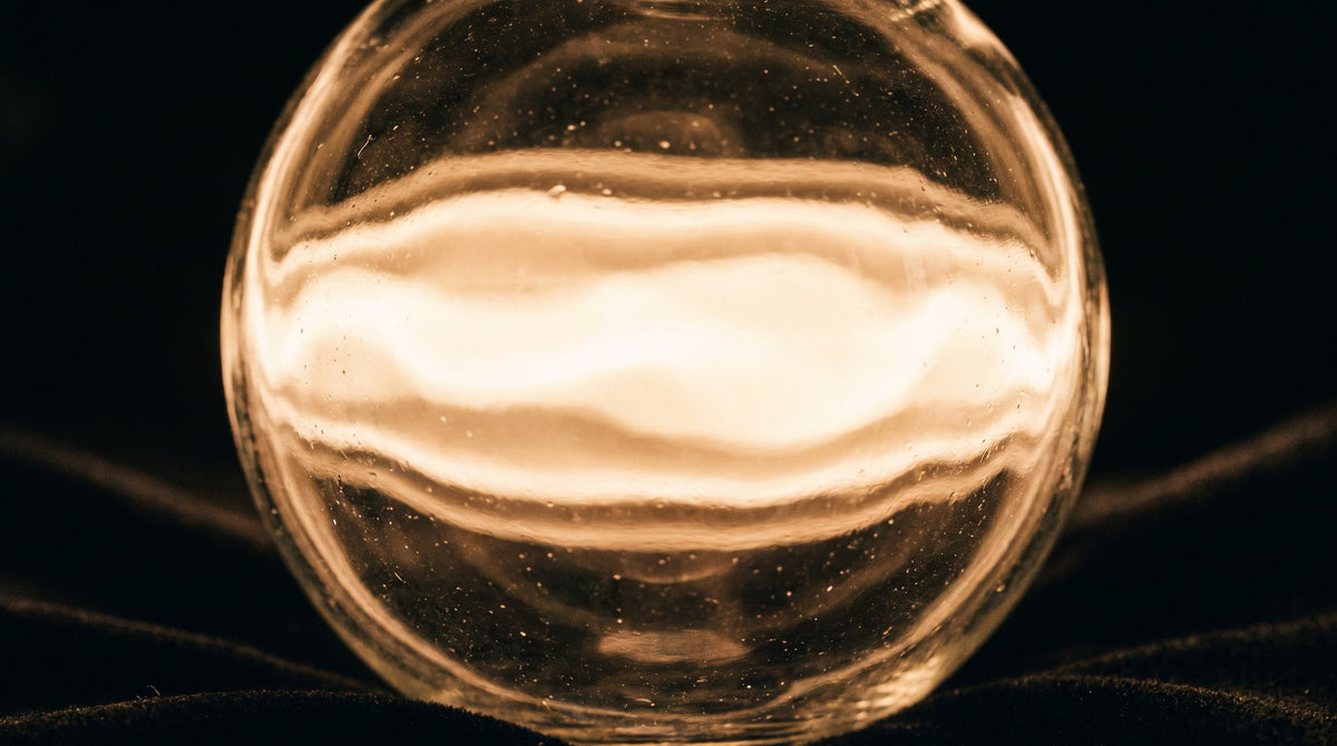 Luminous Amber Sphere - Radiant Glow