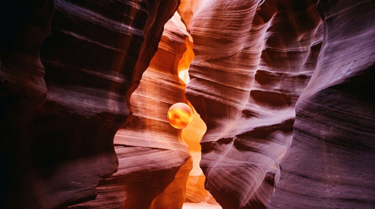 Mystic Canyon Orb Earthy Desert Art