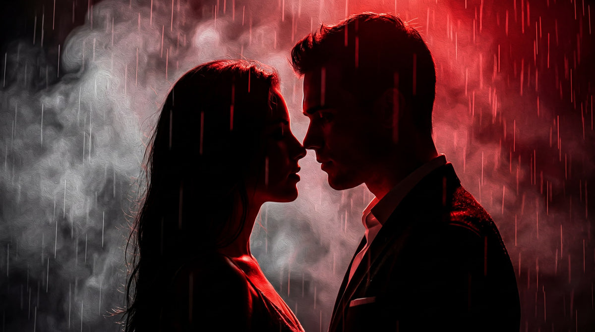 Crimson Rain Romance Art Print