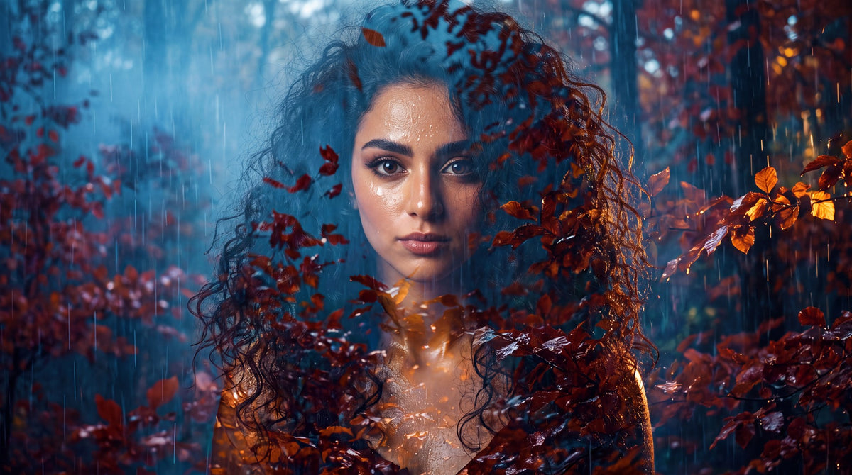 Autumn Rain Portrait Wall Art