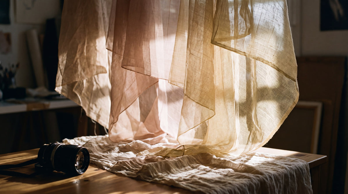 Sunlit Studio Gauze and Lens Fine Art Print
