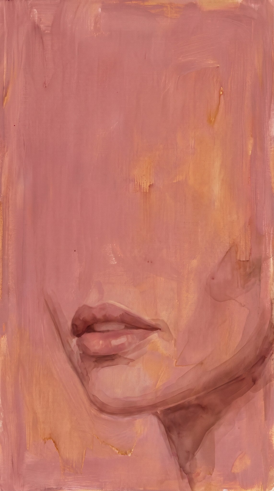 Velvet Whispers Abstract Pink Lip Art