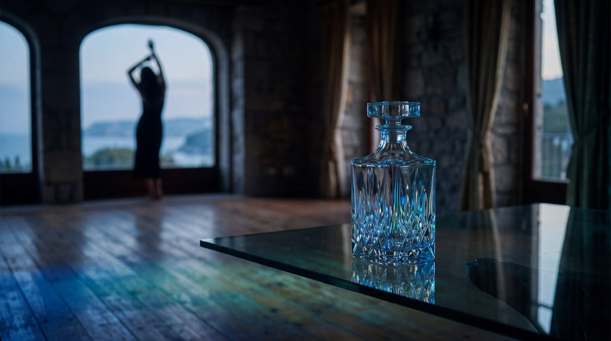 Crystal Silhouette Decanter Art