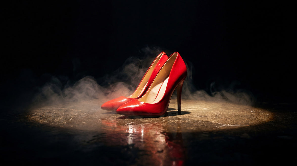 Crimson Spotlight Stilettos Art