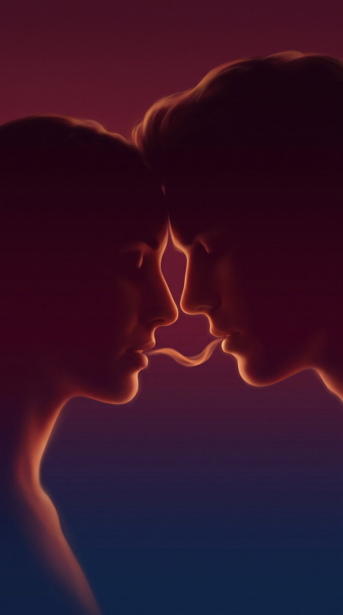 Intimate Whispers Silhouette Art