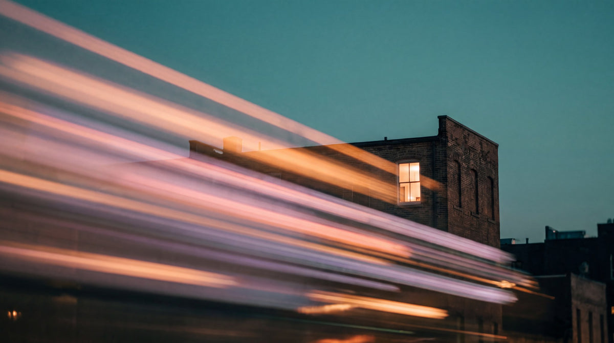 Urban Pulse Night Trails Art Print