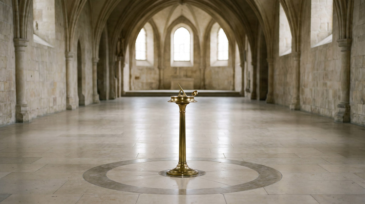 Sacred Cloister Brass Sundial Art