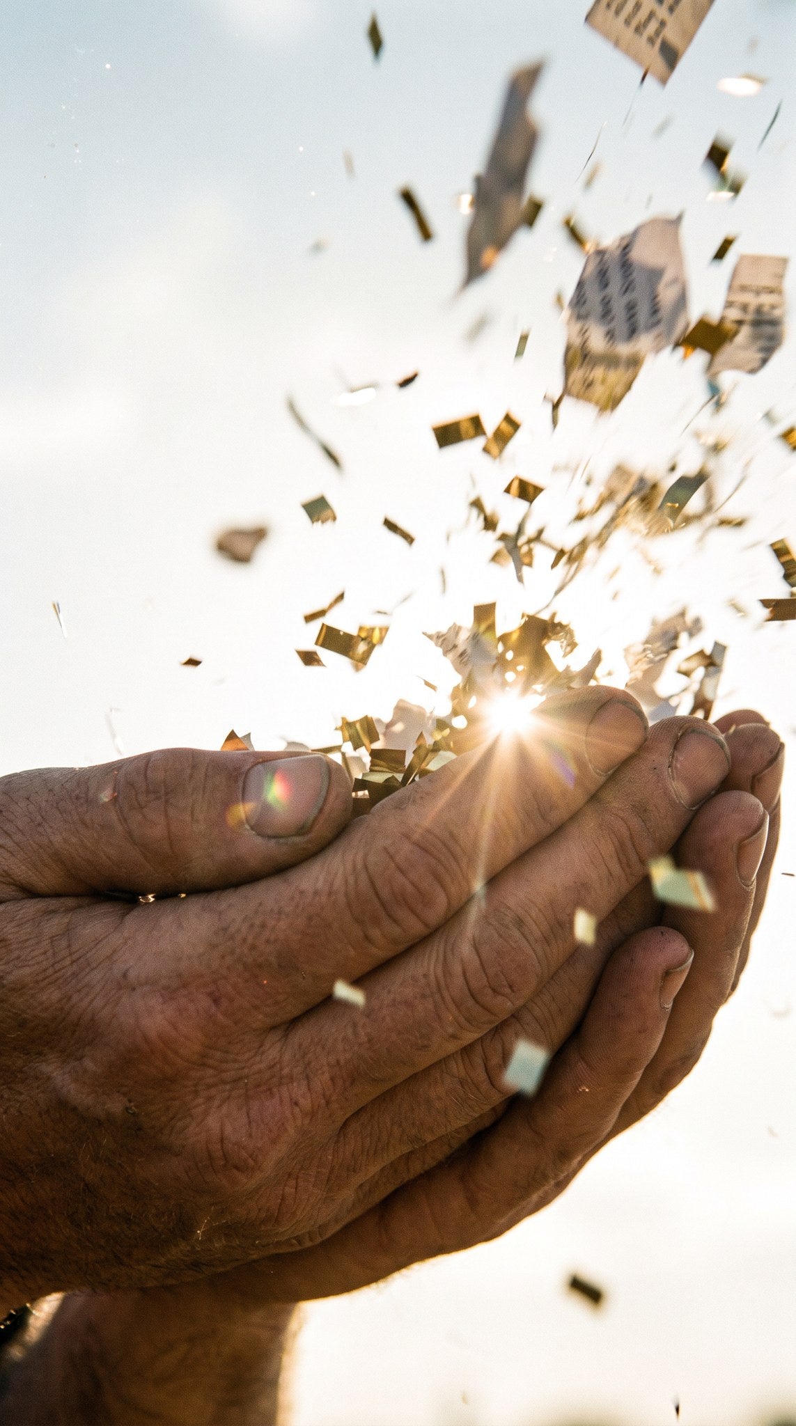 Golden Radiance Confetti Celebration