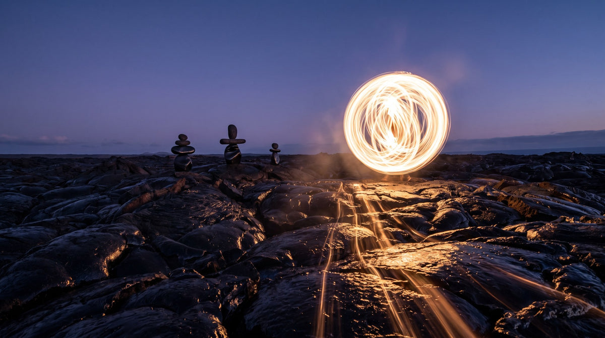 Cosmic Portal Light Painting Art