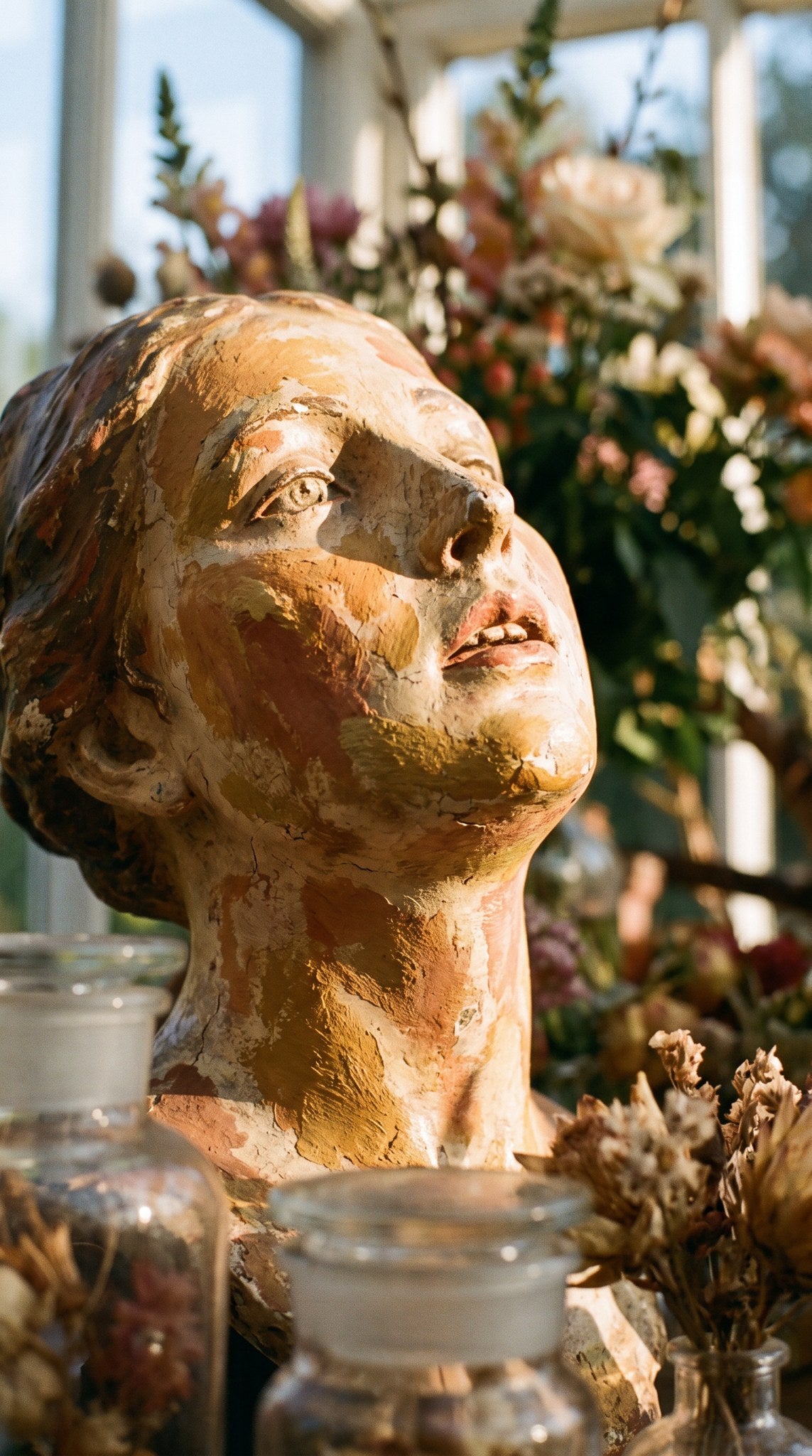 Golden Hour Classical Bust Art
