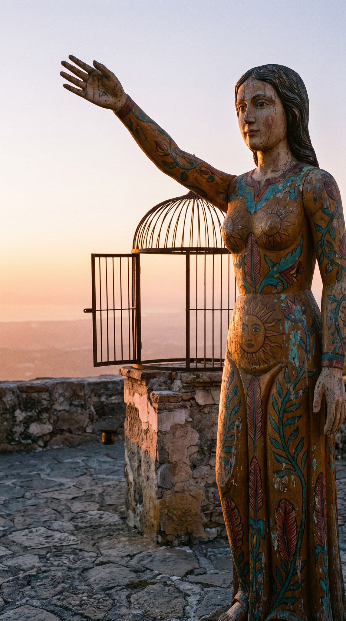 Golden Hour Mystic Sun Goddess Statuary Art