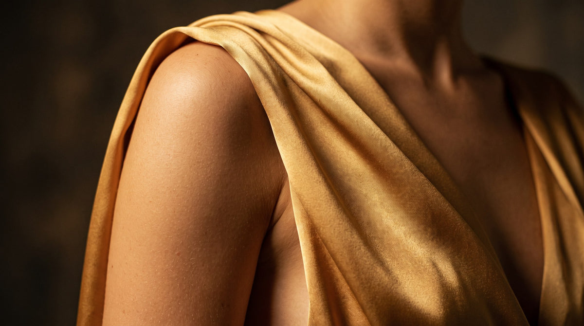 Draped Gold Satin Art Print