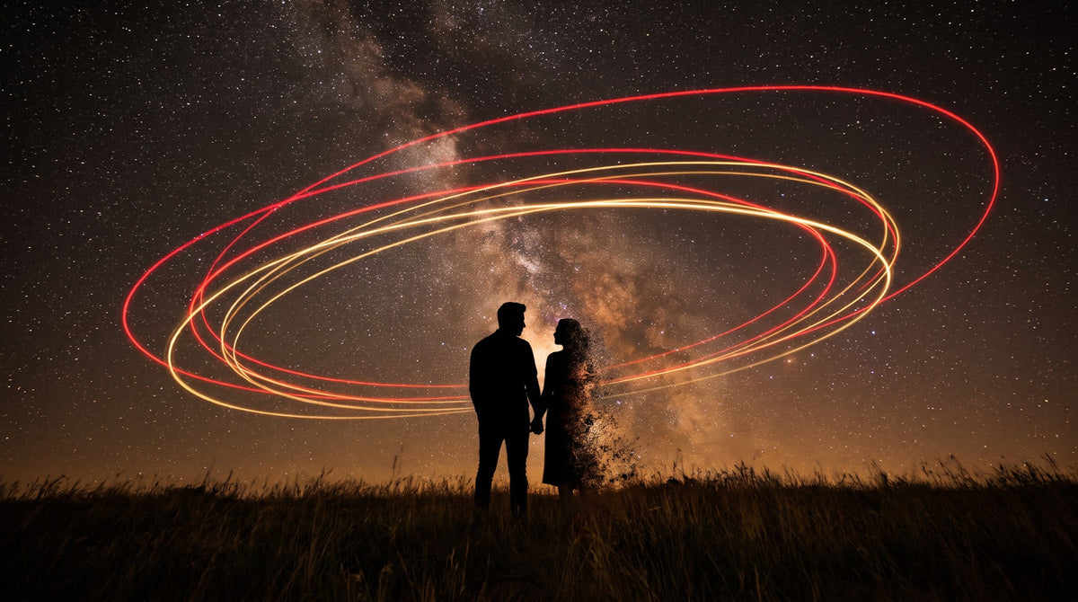 Cosmic Lovers Celestial Light Art