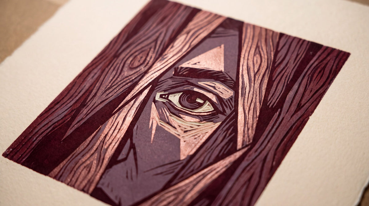 Mystic Eye Woodcut - Dark Academia Portal Art