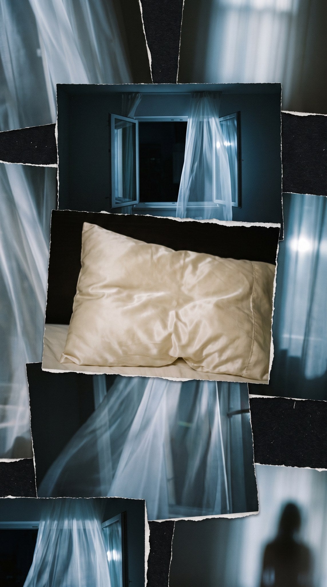 Midnight Window and Silk Pillow Aesthetic Art
