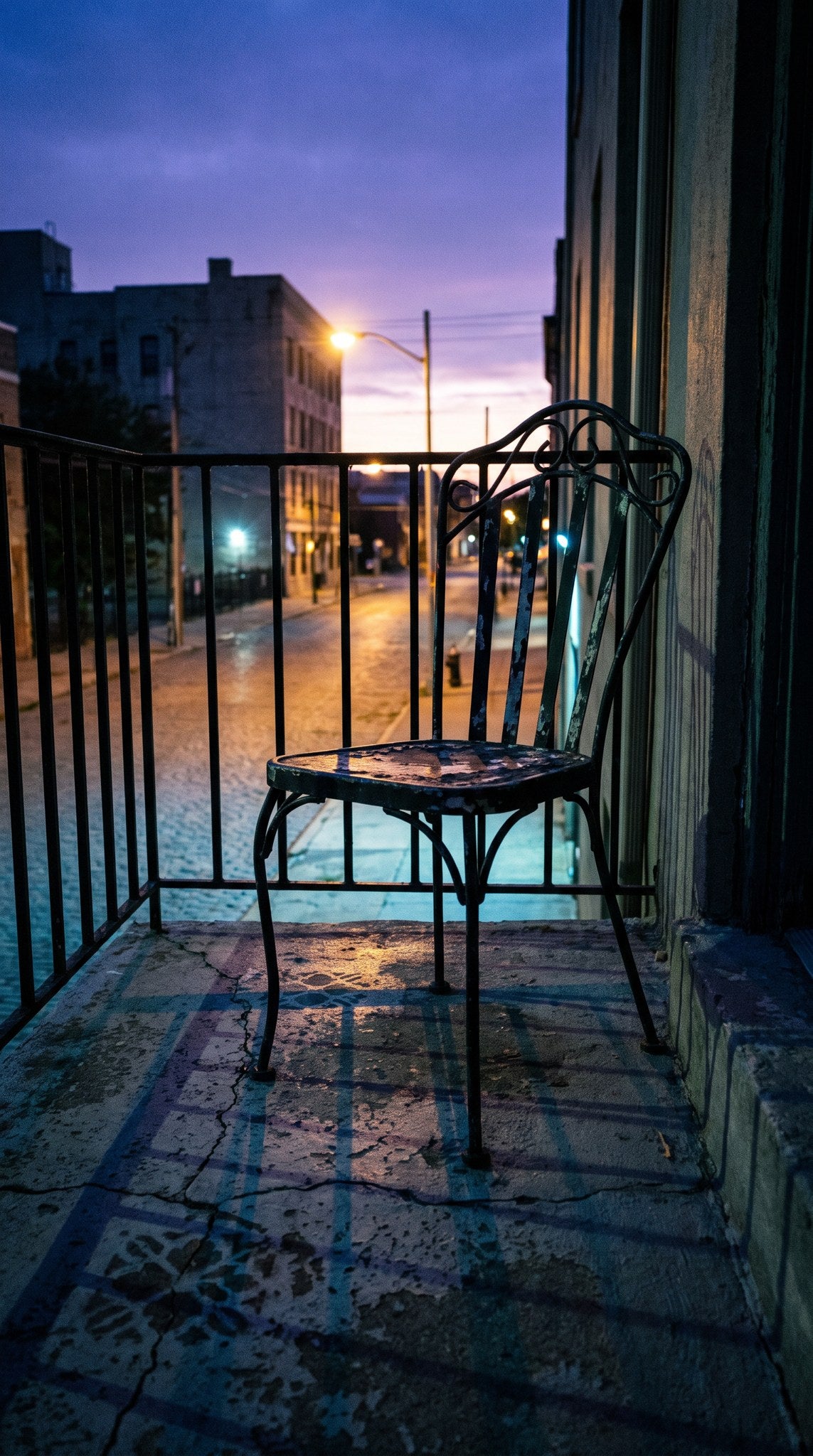 Urban Balcony Dusk View