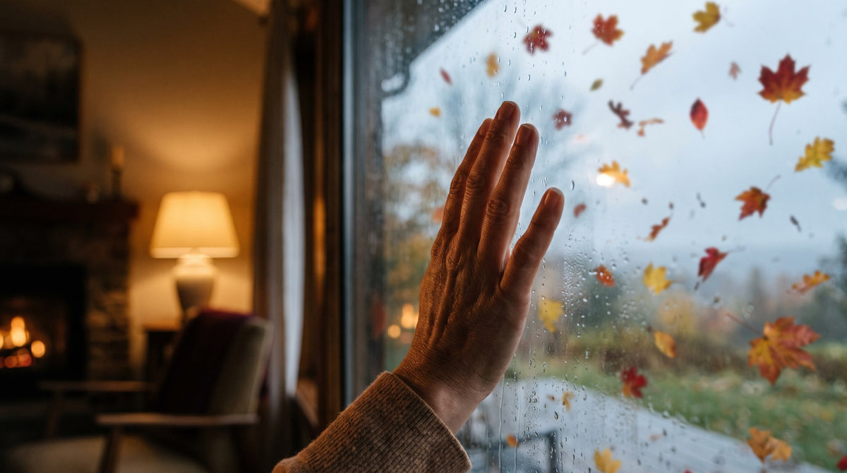 Autumn Rain Window Glass Art