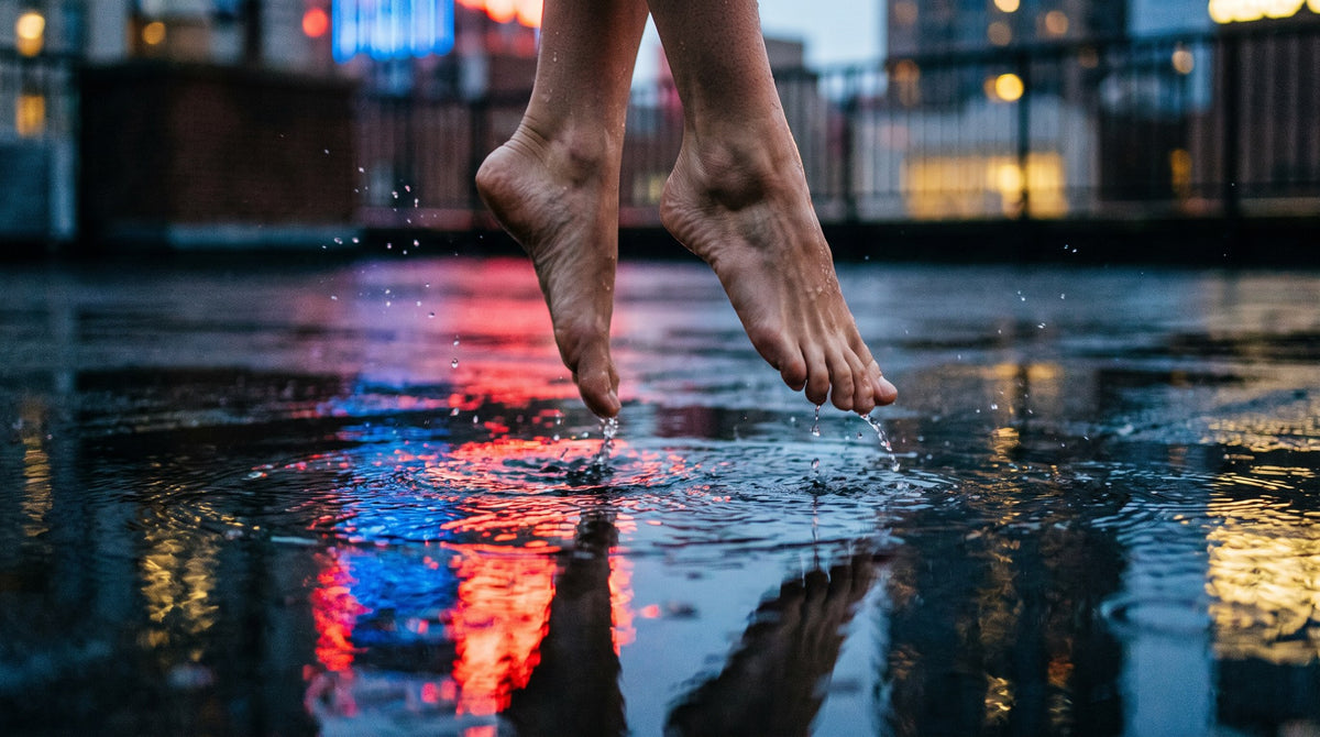 City Rain Splash Barefoot Rooftop Art