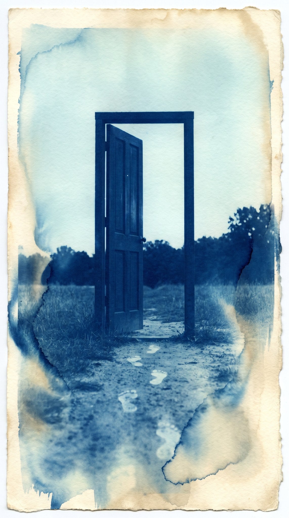 Threshold Portal Cyanotype Art Print