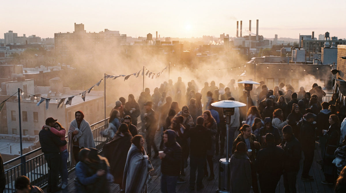 Golden Hour Rooftop Art Print