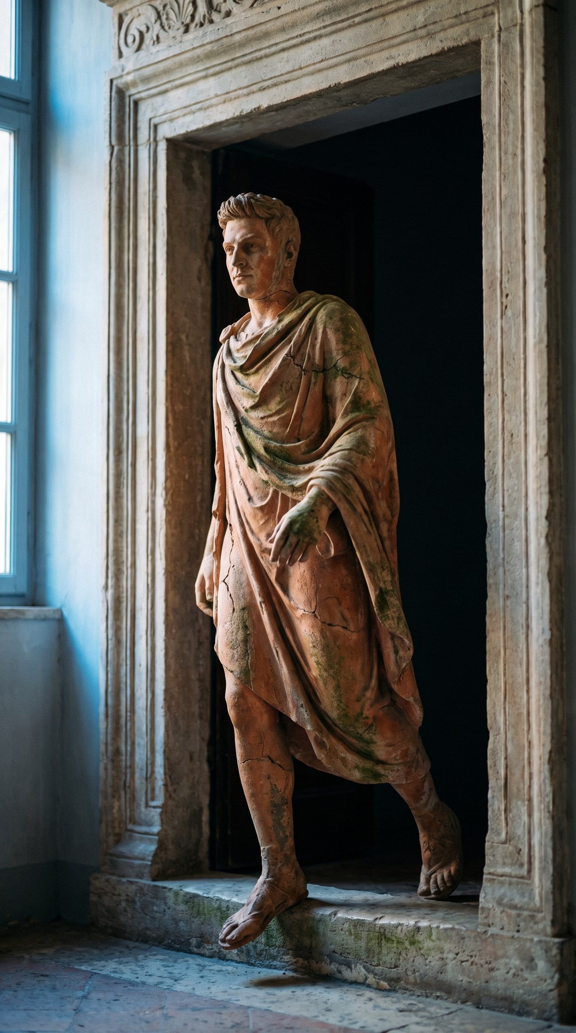 Roman Statue Antiquity Archway Canvas