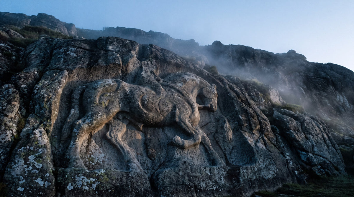Ancient Stone Stallion Rock Carving