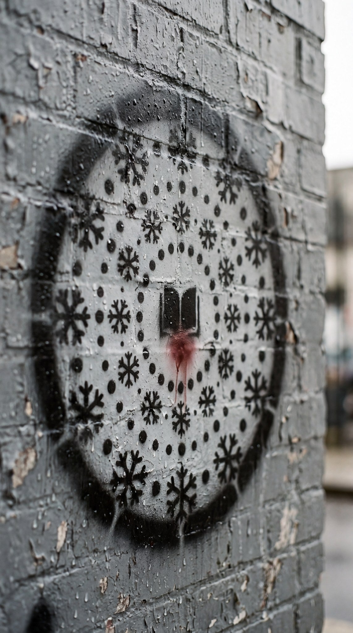 Urban Mandala Brick Stencil Art