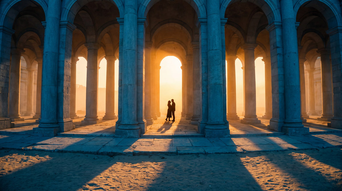 Golden Hour Archway Silhouette Fine Art